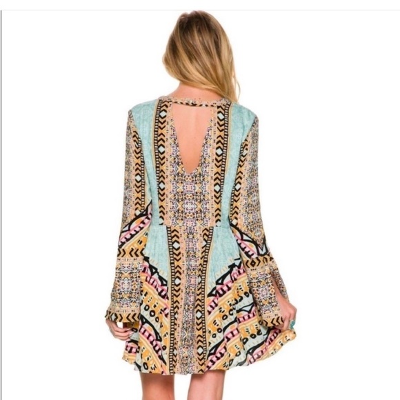 Free People Multicolor Patterned Mini Dress - Picture 15 of 15